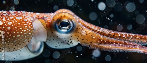 squid, vital components of the marine food chain, thriving in the depths of the sea