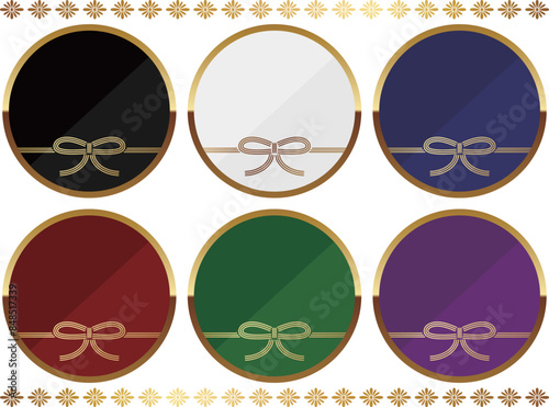 高級感のある水引フレーム6種セット　ゴールド