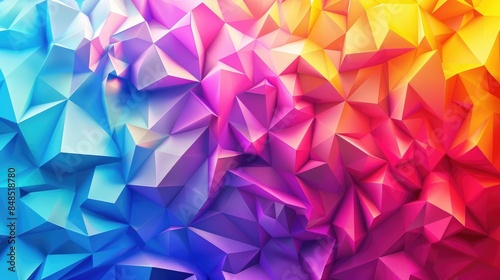 Multicolored geometric polygonal abstract background photo