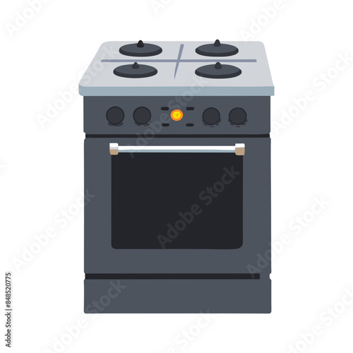Kitchen electric stove. Kitchen gas stove