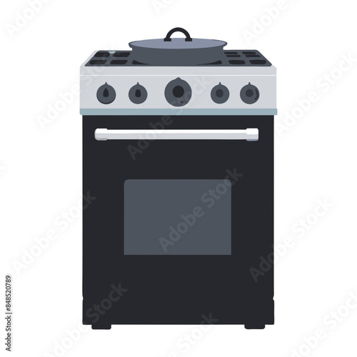 Kitchen electric stove. Kitchen gas stove