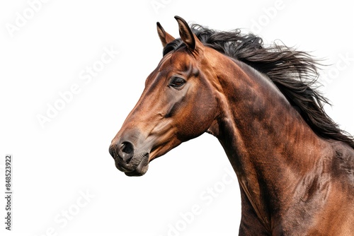 Beautiful Andalusian Stallion Isolated on White Background