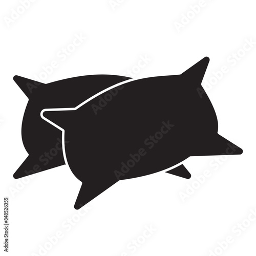 Pillow sign and symbol vector illustration. Pillow icon vector on white background. 