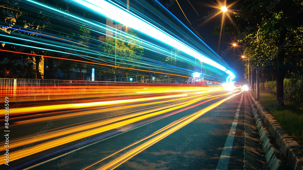 High Speed lights, motion trails High Speed lights, motion trails