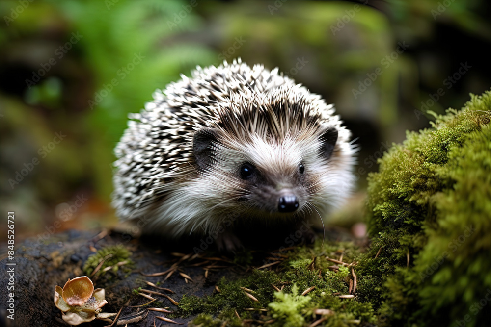 Fototapeta premium hedgehog in the garden