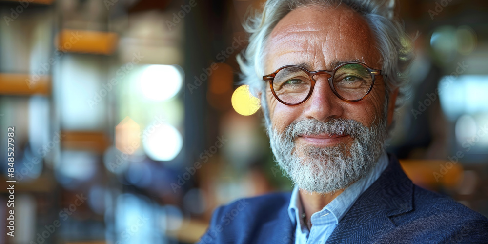 Distinguished Senior Businessman in a Modern Office