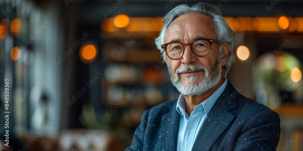 Fototapeta premium Distinguished Senior Businessman in a Modern Office