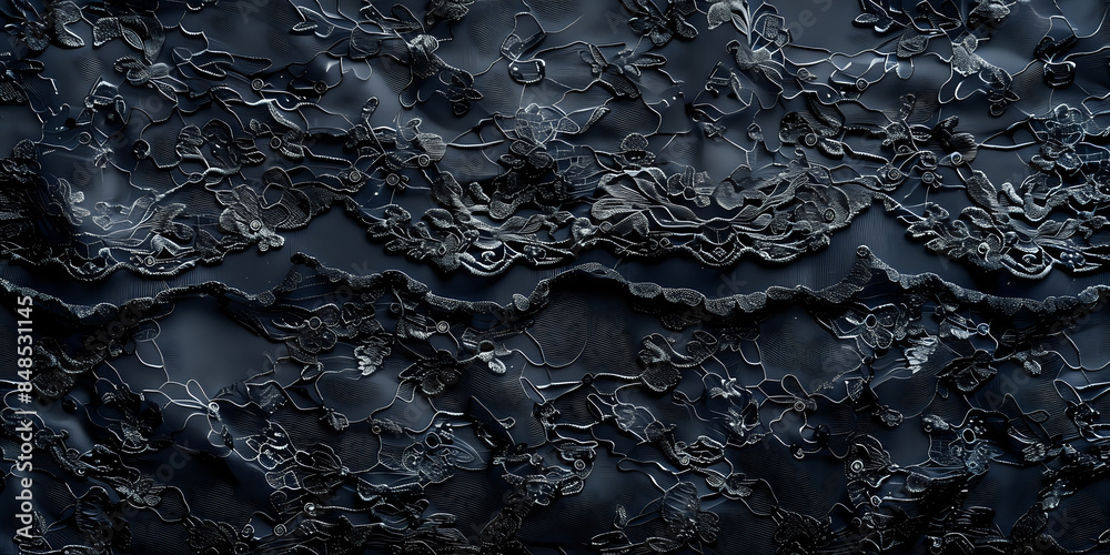 Elegant dark lace fabric texture, perfect for fashion design, textile patterns, and luxurious backgrounds. Seamless pattern for versatile use. Elegant dark lace fabric texture, perfect for fashion design, textile patterns, and luxurious backgrounds. Seamless pattern for versatile use.