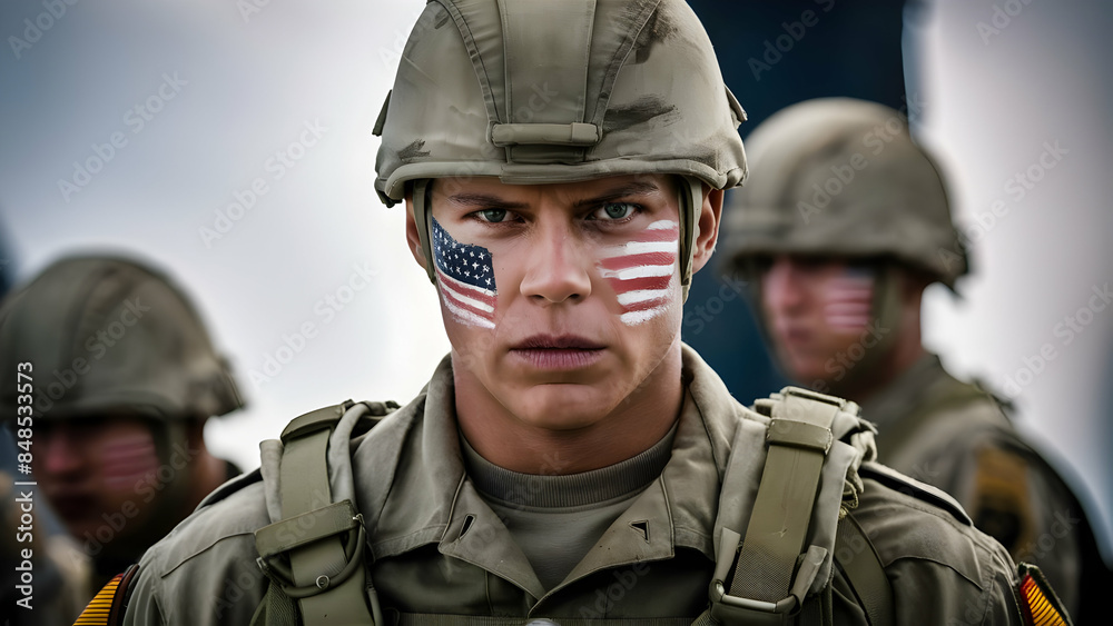 Battle's Toll Worn Face Painted Hope