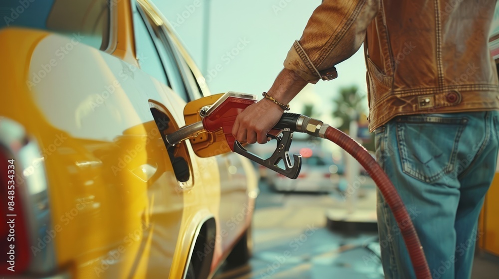 Refueling a Classic Car Refueling a Classic Car
