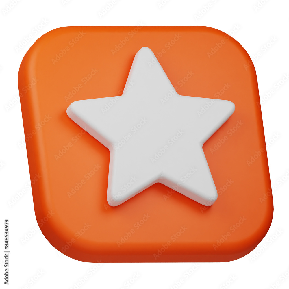 favourite 3d icon isolated on the transparent background favourite 3d icon isolated on the transparent background