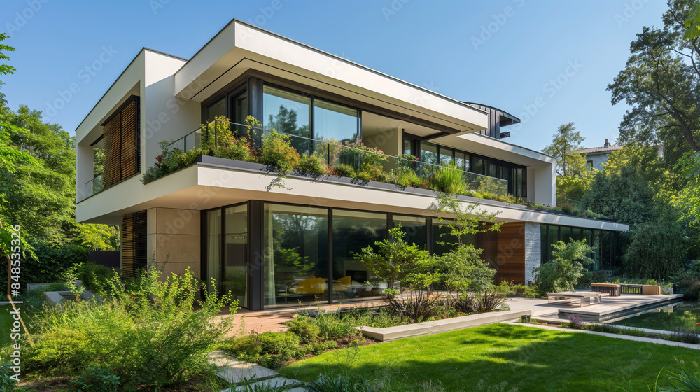 modern house with beautiful garden modern house with beautiful garden