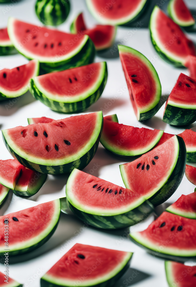 Slices of Watermelon on a White Background Slices of Watermelon on a White Background