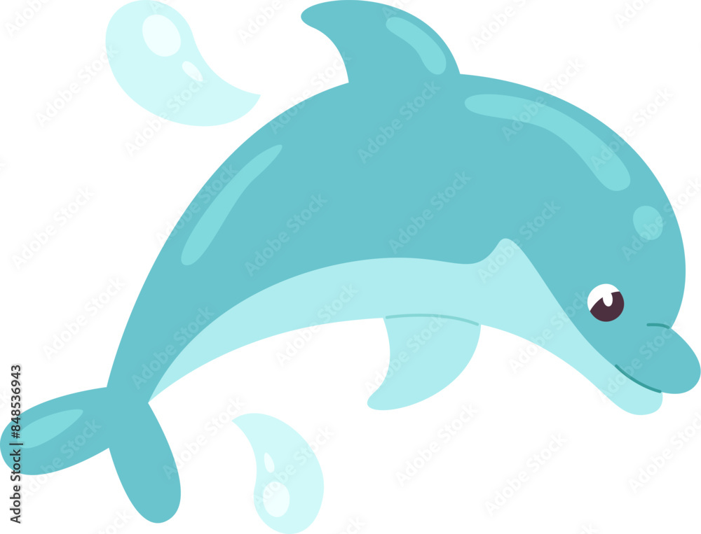 Fototapeta premium Dolphin Splashing Water