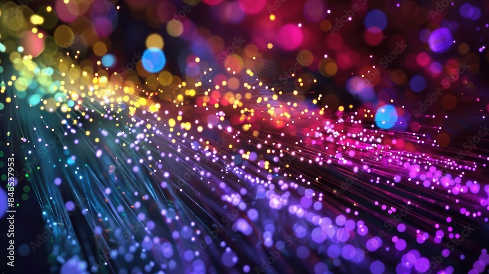 Fiber optics produce vibrant designs through movement Fiber optics produce vibrant designs through movement