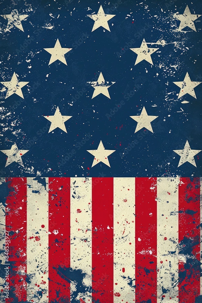 Obraz premium Liberty Bell Silhouettes pattern This pattern is perfect as a digital wallpaper or print on items celebrating USA victory day