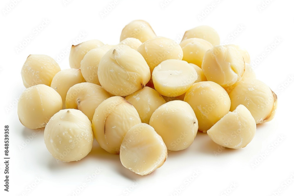 macadamia nuts isolated on white background macadamia nuts isolated on white background