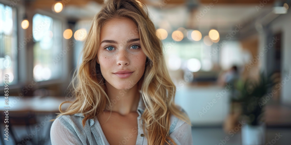 Obraz premium Portrait of Beautiful Successful Businesswoman