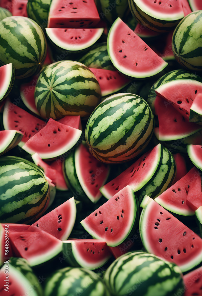 Pile of Watermelons for Summer Background Pile of Watermelons for Summer Background