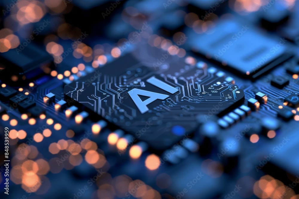 Advanced AI Concept with Human Profile and Neural Network in Digital Illustration Advanced AI Concept with Human Profile and Neural Network in Digital Illustration