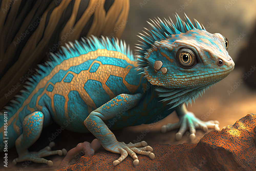 Obraz premium iguana on the ground