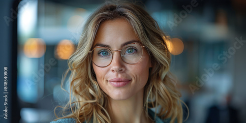 Elegant Professional Woman with Glasses © VertigoAI