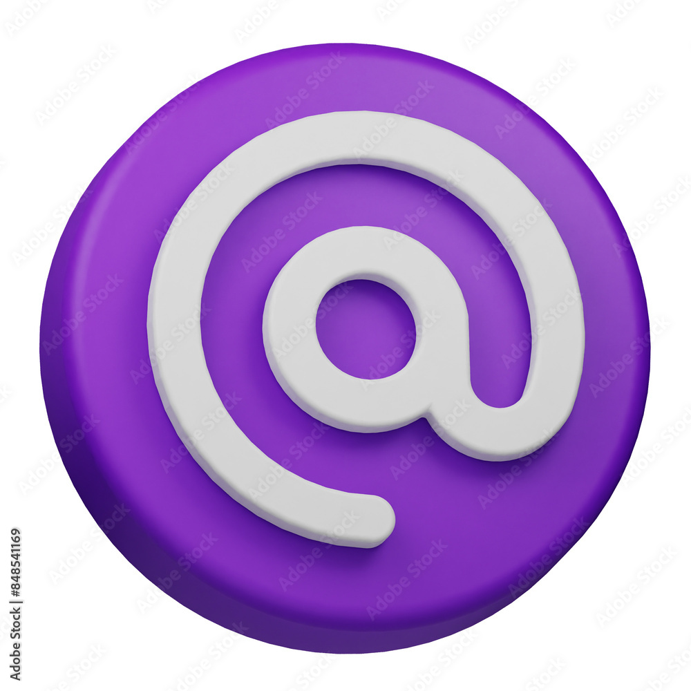 mention 3d icon isolated on the transparent background mention 3d icon isolated on the transparent background