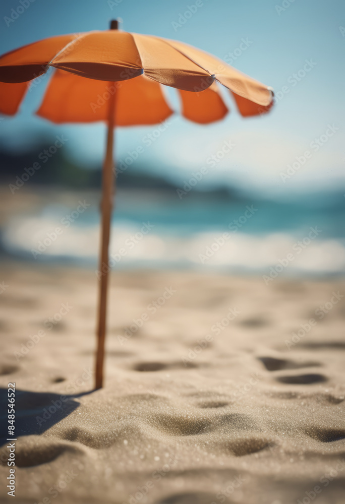 Beach Umbrella on the Beach in Summer Beach Umbrella on the Beach in Summer