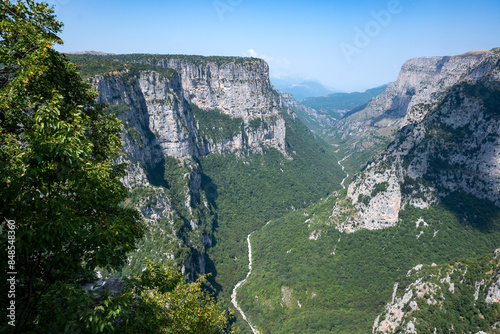 Vikos gorge at Pindus Mountains, Zagori, Epirus, Greece photo