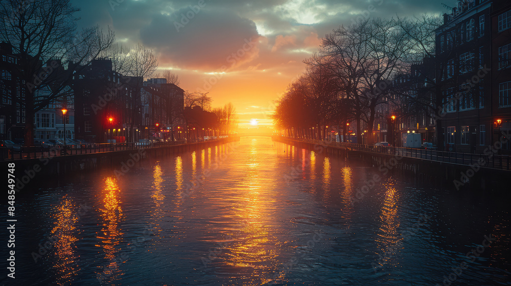 Dublin, Ireland city skyline created with Generative AI technology Dublin, Ireland city skyline created with Generative AI technology