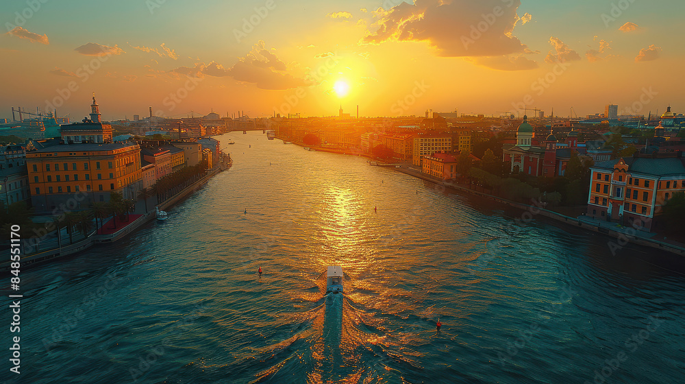 Helsinki, Finland city skyline created with Generative AI technology Helsinki, Finland city skyline created with Generative AI technology