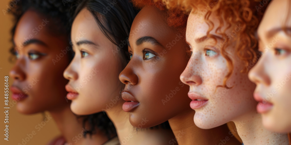 Ethnically Diverse Group of Women with Various Hairstyles Ethnically Diverse Group of Women with Various Hairstyles