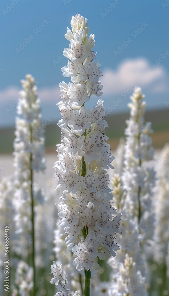 Gorgeous Bloom of White Flowers in Full Blossom Under a Clear Blue Sky, Capturing the Beauty of Nature s Perfection and Serenity Gorgeous Bloom of White Flowers in Full Blossom Under a Clear Blue Sky, Capturing the Beauty of Nature s Perfection and Serenity