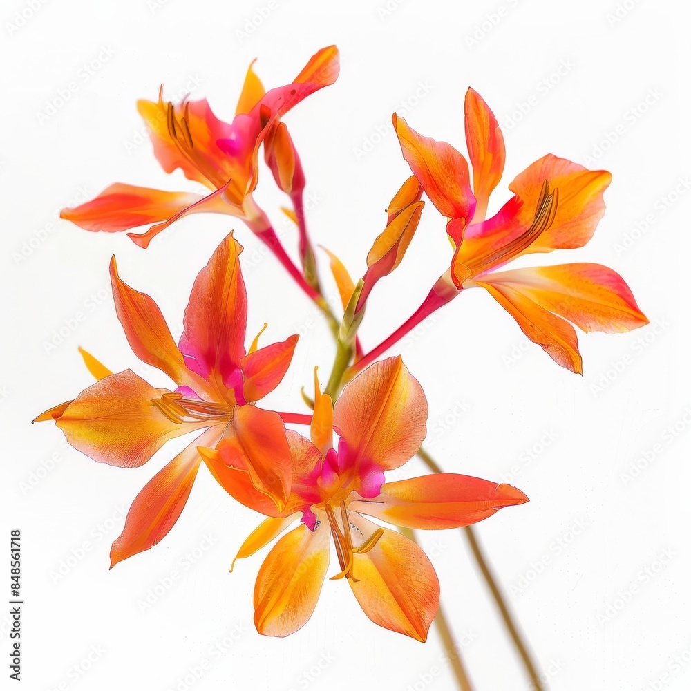 flower Photography, Epidendrum, Close up view, Isolated on white Background flower Photography, Epidendrum, Close up view, Isolated on white Background