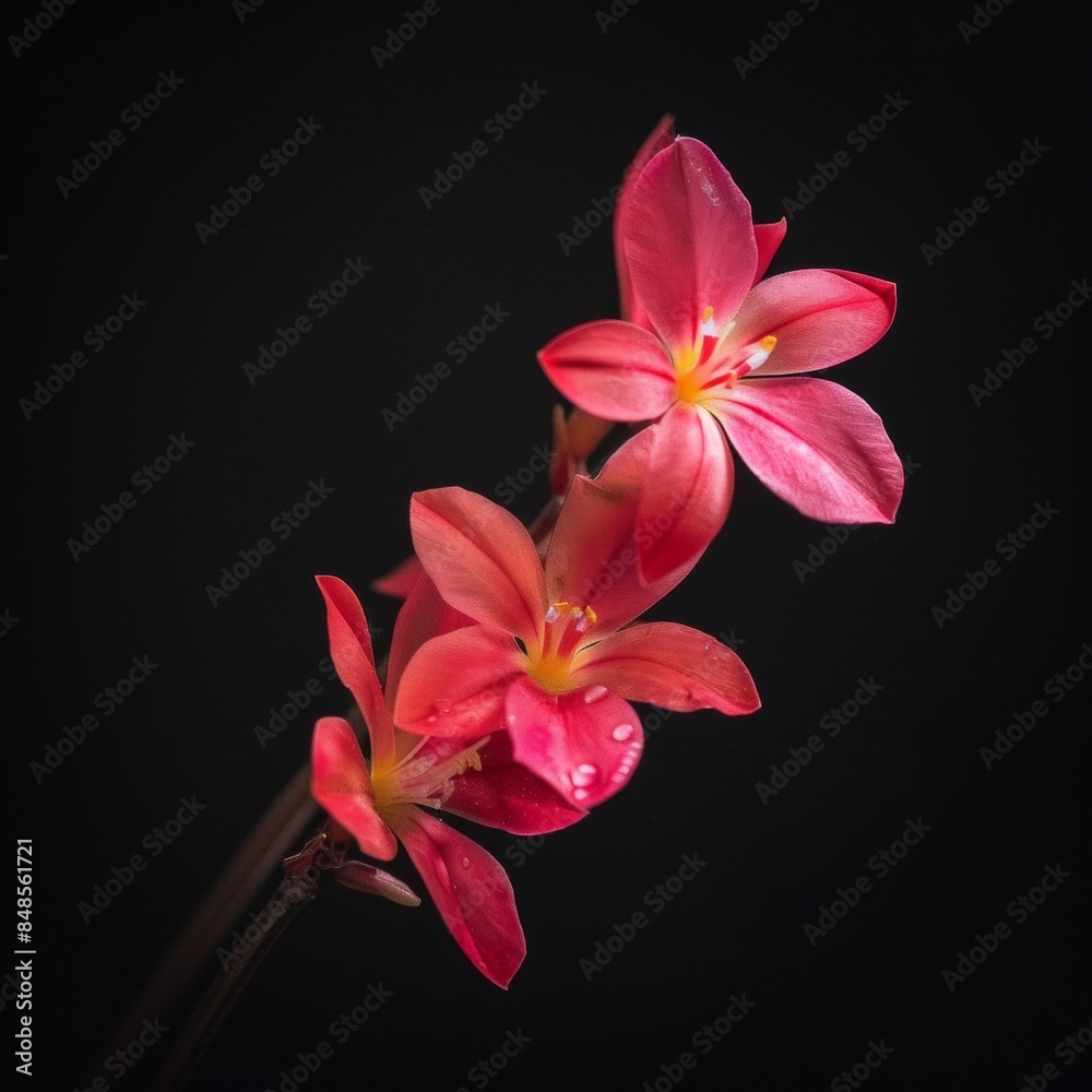 Fototapeta premium flower Photography, Epidendrum, close up, Isolated on Black Background