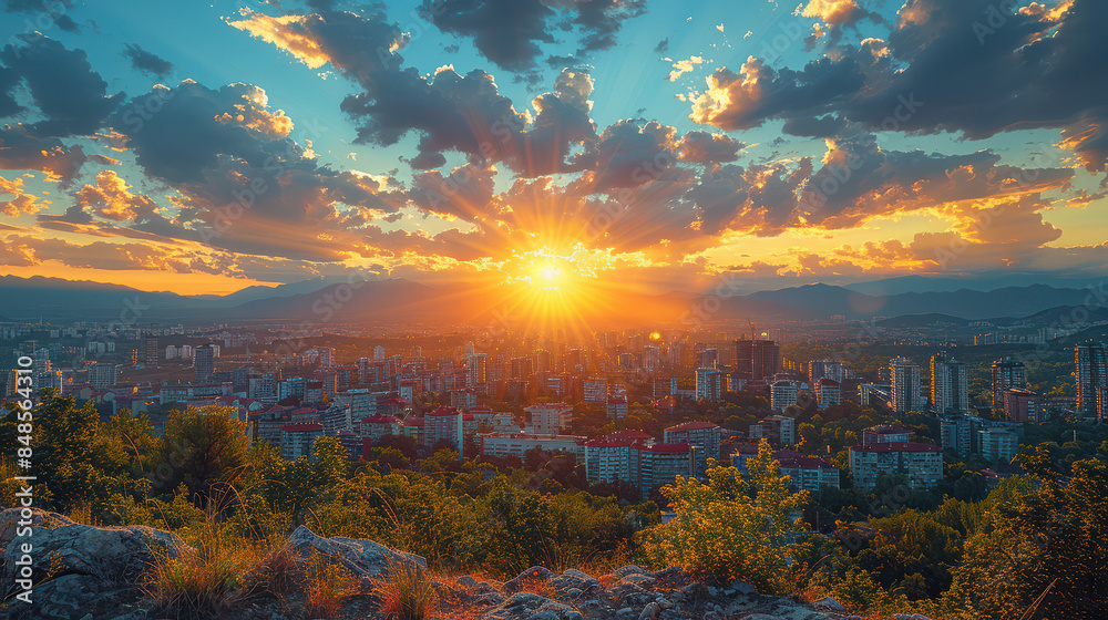 Skopje, North Macedonia created with Generative AI technology