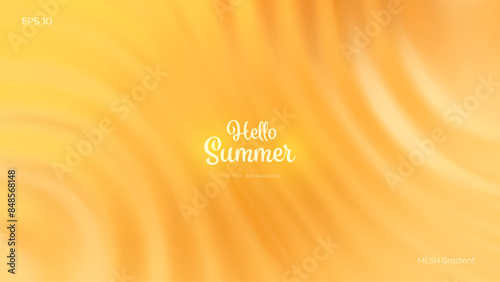 Summer gradient background. Bright colorful warm summer colors. Gradient background in yellow and orange colors with soft transitions. Great for covers, branding, poster, banner. Vector illustration.