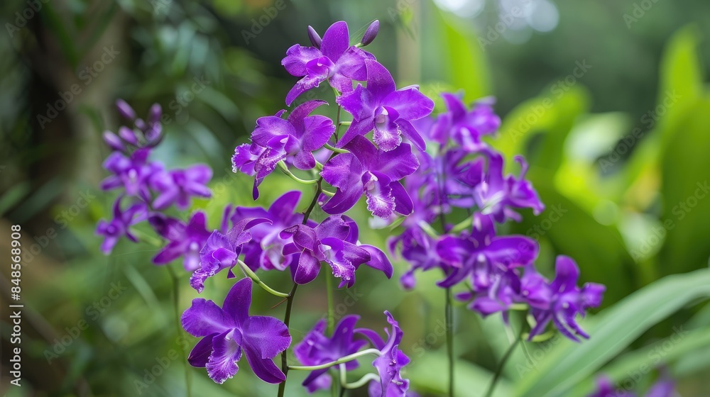 Purple orchids are highly appealing flowers Purple orchids are highly appealing flowers