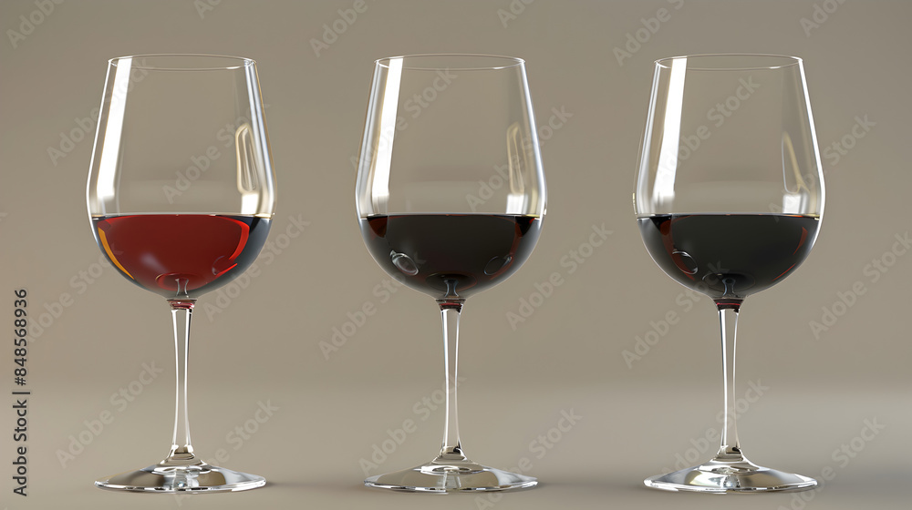 multiple angles of view 3d render of wine glass8k multiple angles of view 3d render of wine glass8k