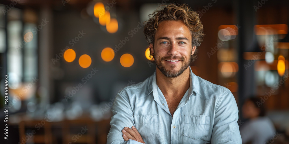 Portrait of Cheerful Businessman with Arms Folded Portrait of Cheerful Businessman with Arms Folded