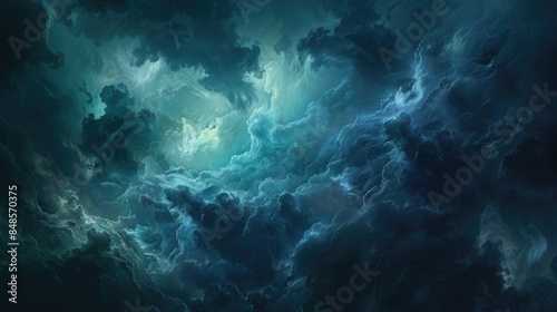 Background of Dark and Dramatic Storm Clouds