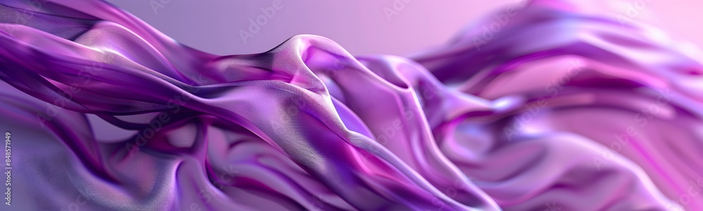 Fototapeta premium Purple background with swaying cloth.