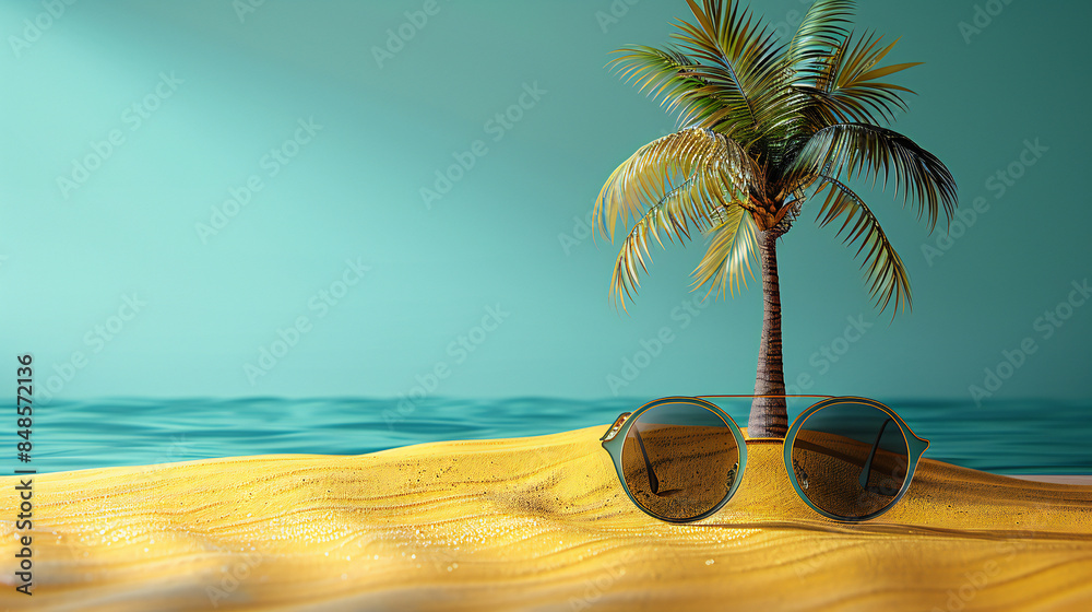 Obraz premium Minimalist Summer Concept