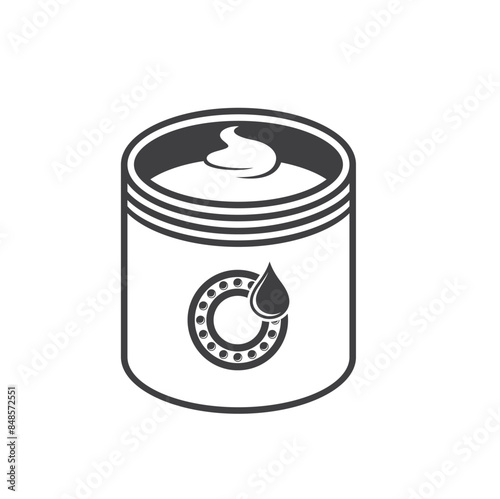 illustration of grease, grease is a lubricant with high viscosity.