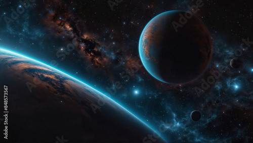 epic space nebula plant landscape environment 