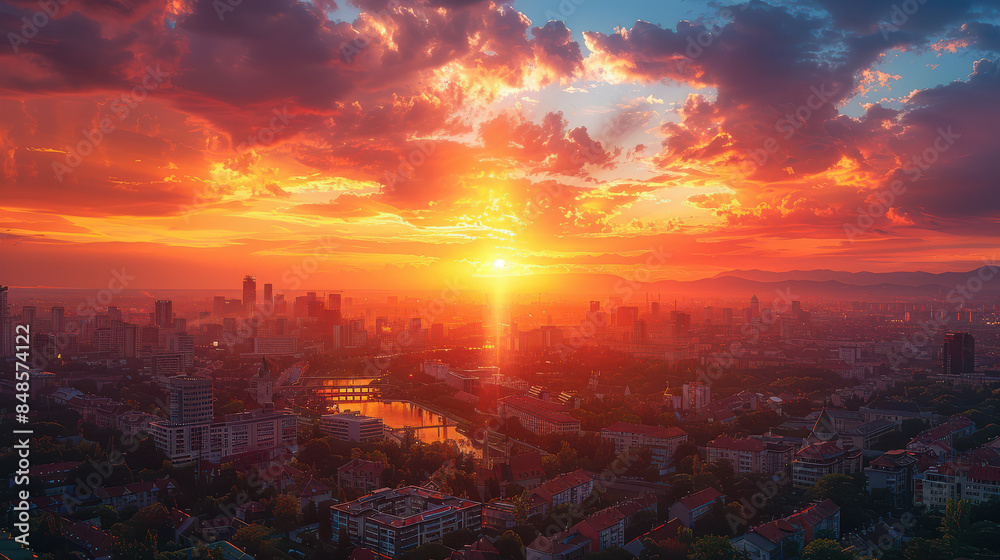 Zagreb, Croatia city skyline created with Generative AI technology Zagreb, Croatia city skyline created with Generative AI technology