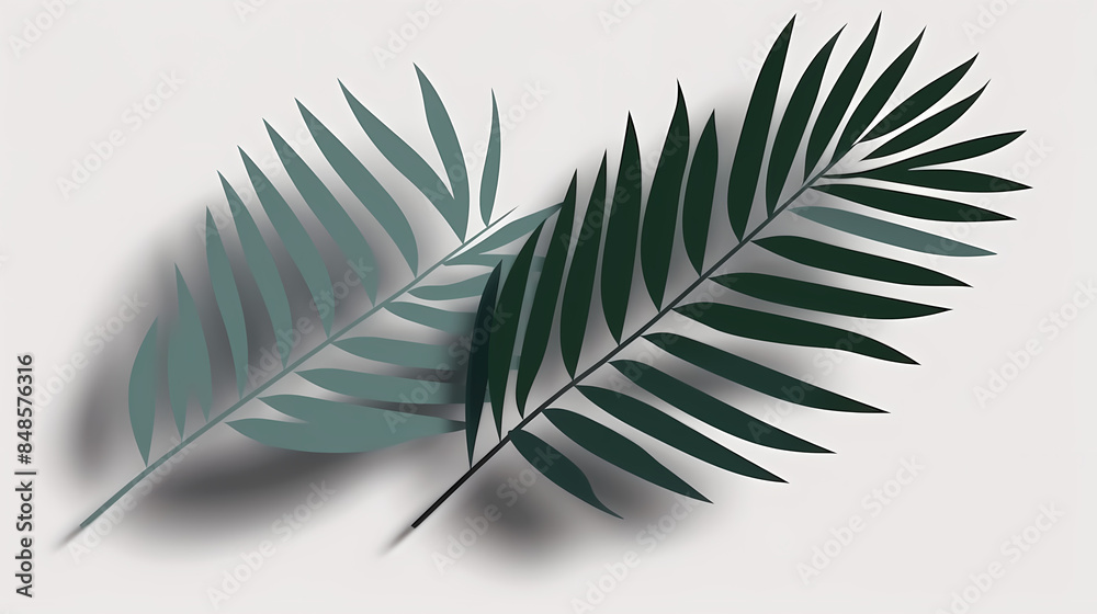 Realistic transparent shadow from a leaf of a palm tree on the white background. Tropical leaves shadow. Mockup with palm leaves shadow. Realistic transparent shadow from a leaf of a palm tree on the white background. Tropical leaves shadow. Mockup with palm leaves shadow.