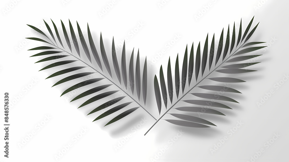 Realistic transparent shadow from a leaf of a palm tree on the white background. Tropical leaves shadow. Mockup with palm leaves shadow. Realistic transparent shadow from a leaf of a palm tree on the white background. Tropical leaves shadow. Mockup with palm leaves shadow.