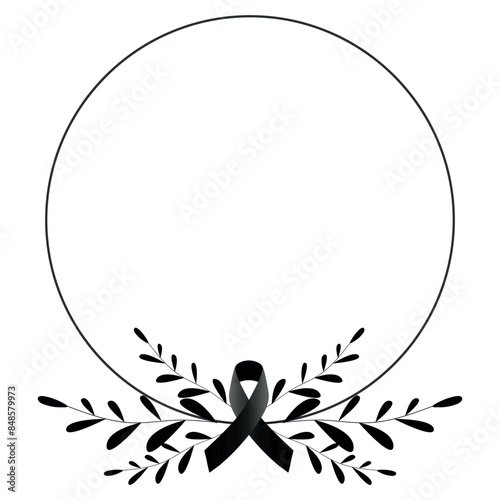 Funeral vector card. Empty card. Digital Funeral Announcement Invitation Template in vector Illustrator	