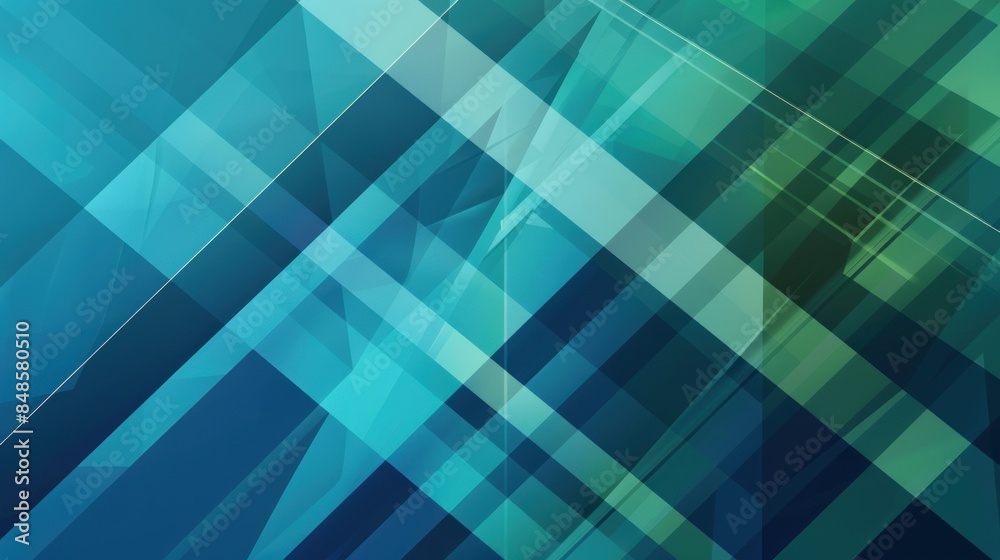 Abstract Geometric Pattern in Blue and Green Hues Abstract Geometric Pattern in Blue and Green Hues